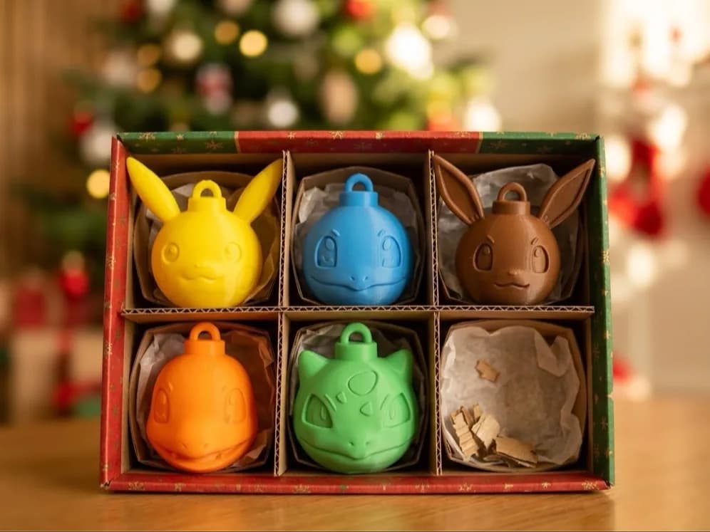 Kit Enfeites Monstrinhos de Natal Impressão 3D