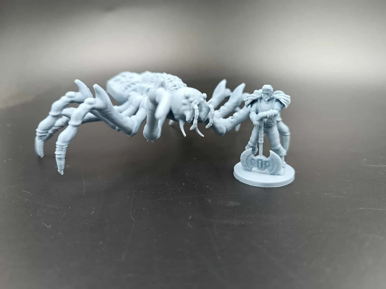 Miniatura Guerreiro com Machado para RPG Impressão 3D