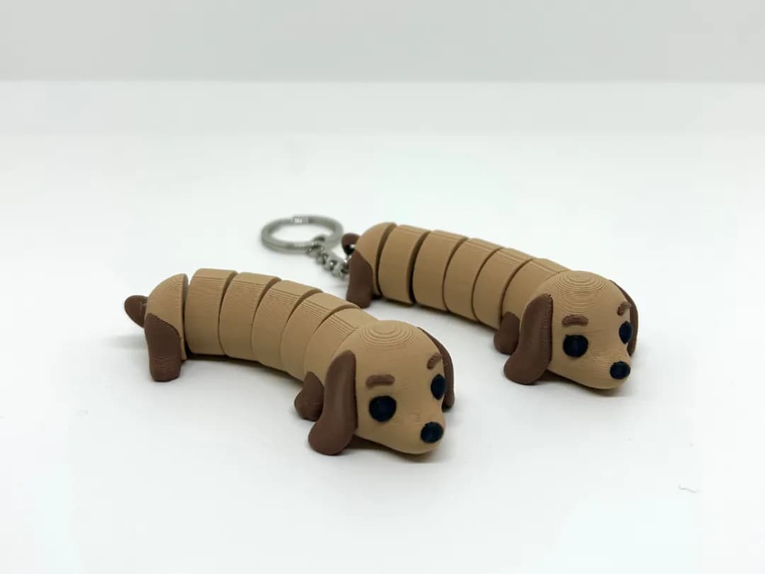 Salsicha Articulado 9 cm Chaveiro Impressão 3D