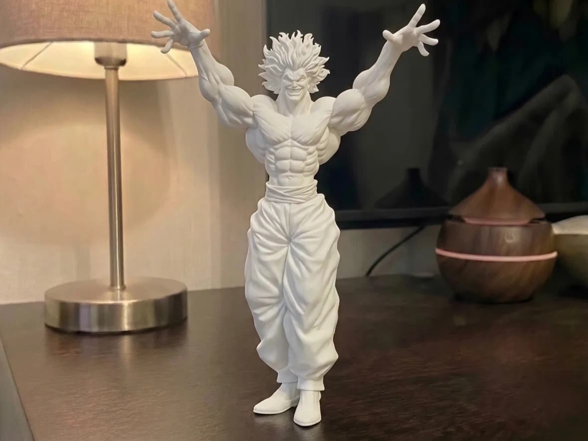 Miniatura Yujiro Baki Estátua Ultra Detalhada Impressão 3D