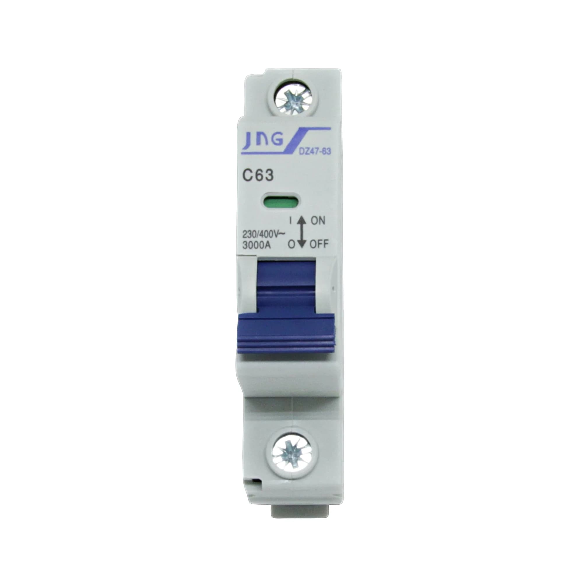 Mini disjuntor unipolar 63Amp., curva C, 3Ka., DZ4763 1P 63A