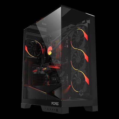 GABINETE GAMER PCYES FORCEFIELD DOME BLACK VULCAN GFFDBV