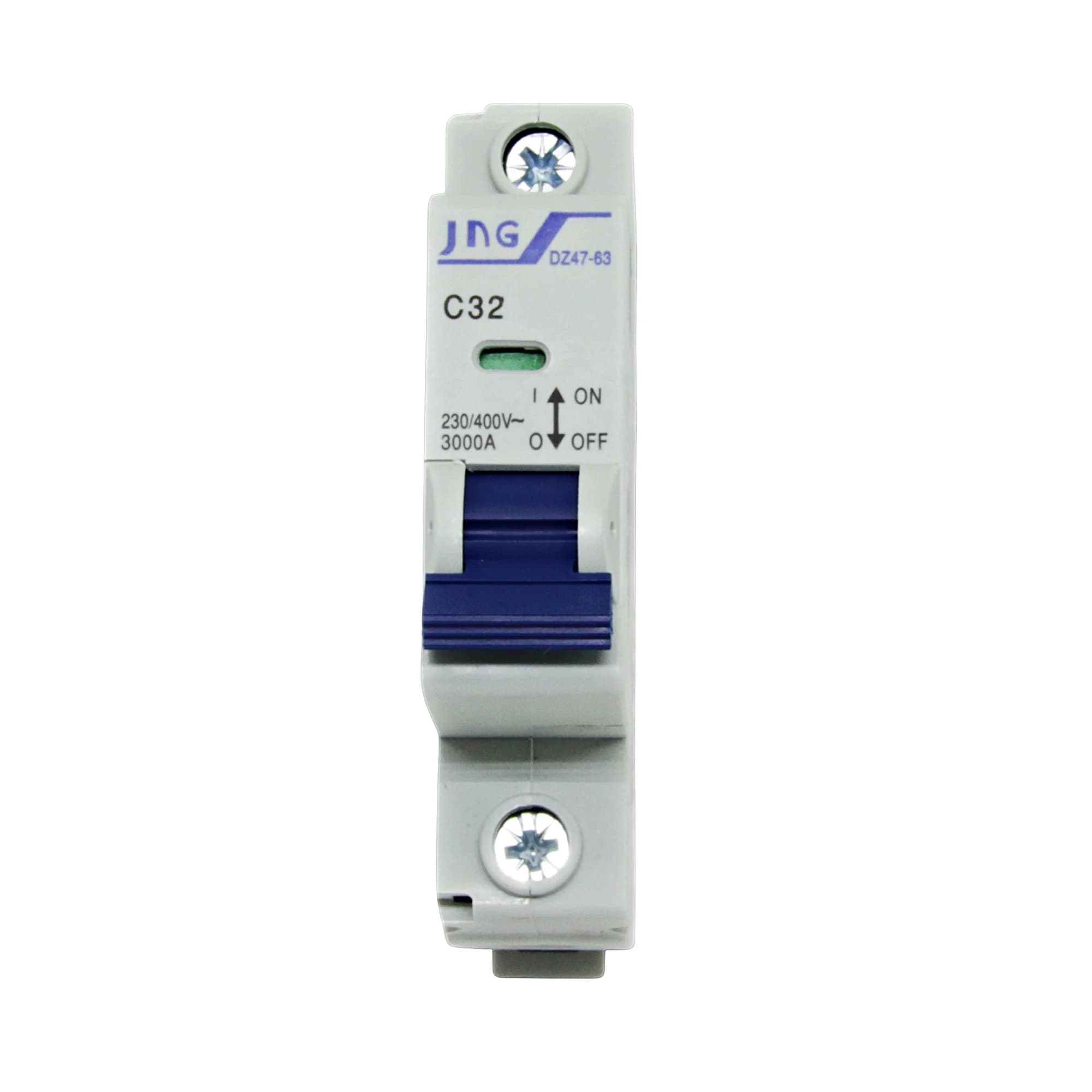 Mini disjuntor unipolar 32Amp., curva C, 3Ka., DZ4763 1P 32A
