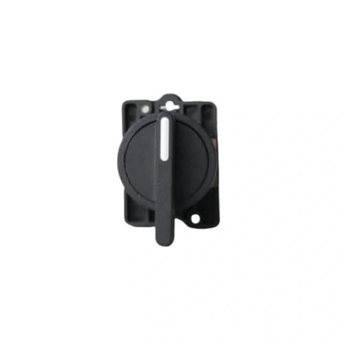 Comutador plástico manopla longa 22mm preto 3 posições com retorno centro 2NA HB2-EJ53