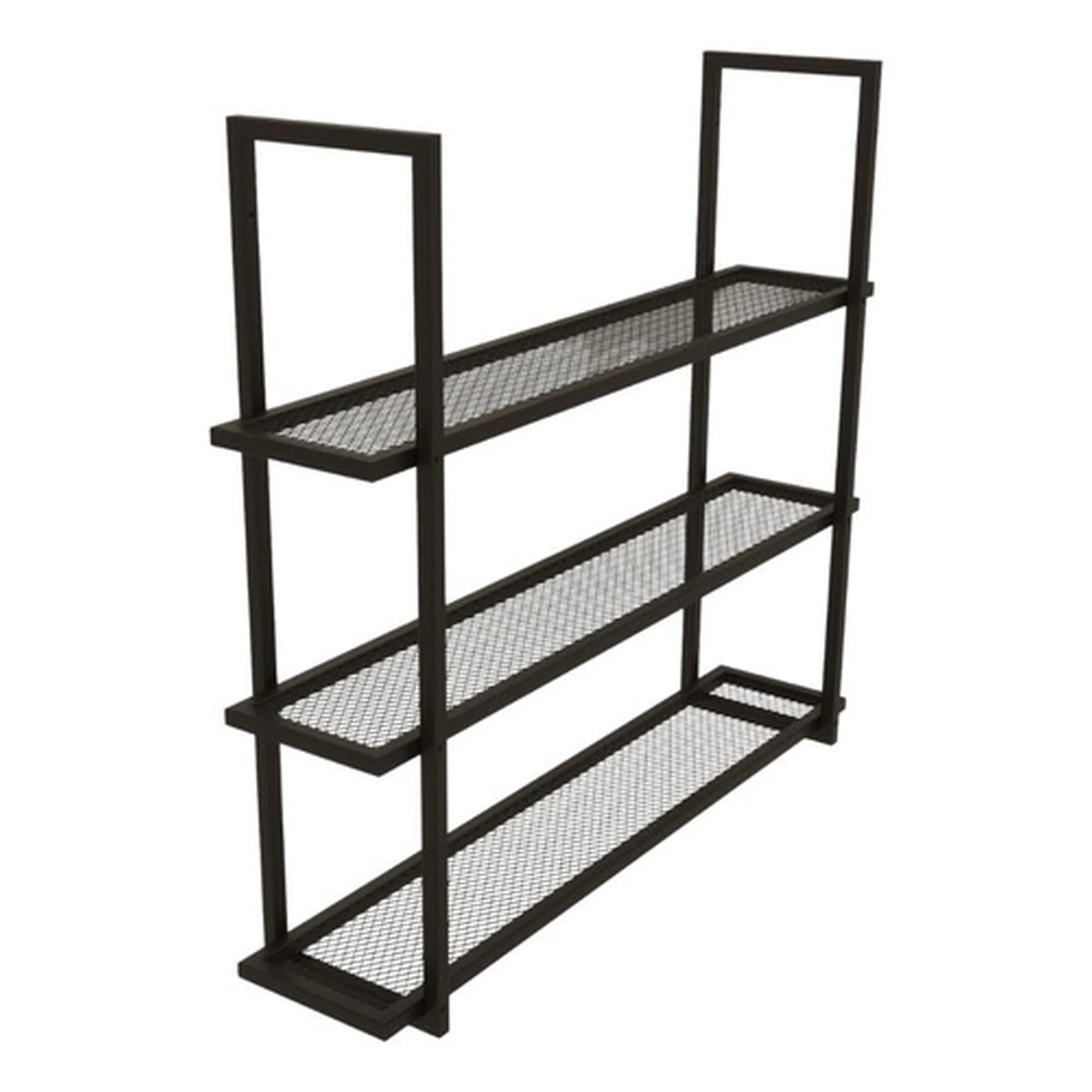 Prateleira Tripla Com Tela 1 Metro Estilo Industrial Vintage