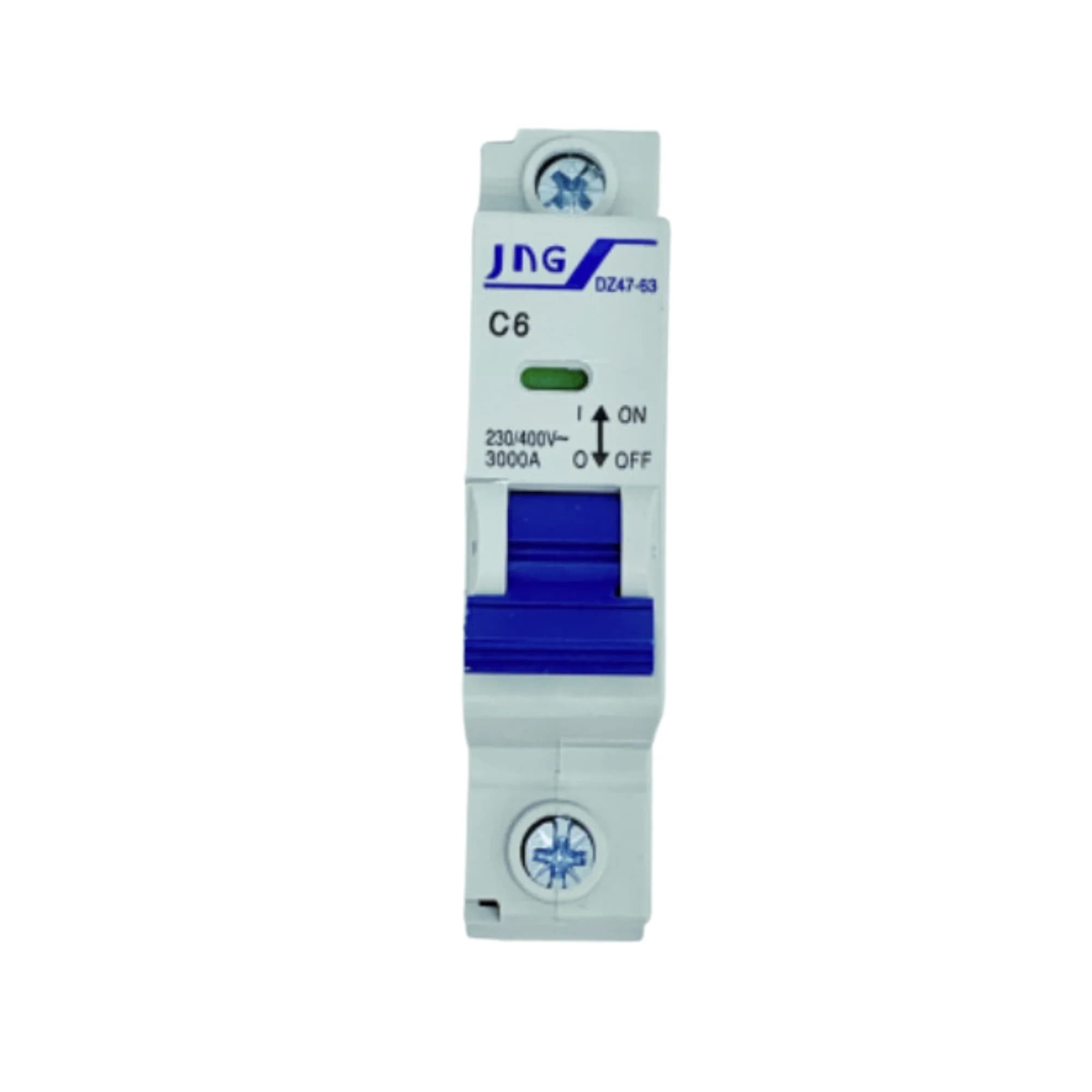 Mini disjuntor unipolar 6Amp., curva C, 3Ka., DZ4763 1P 6A