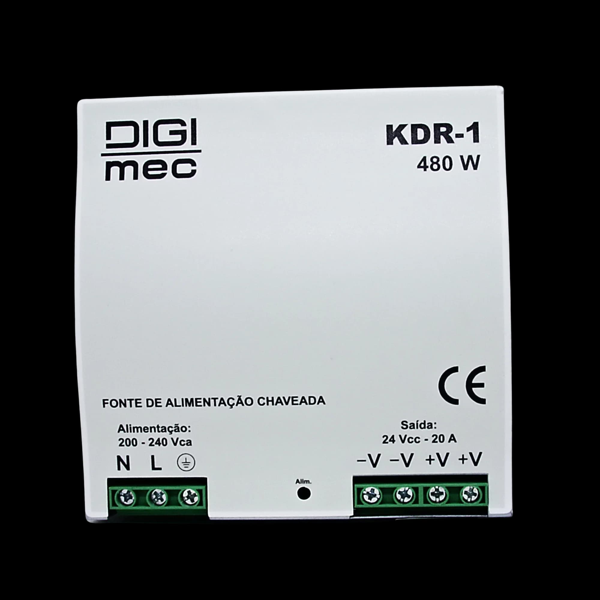 Fonte Chaveada 480W 20Amp. 200-240Vca Saída 24Vcc KDR-1 Digimec