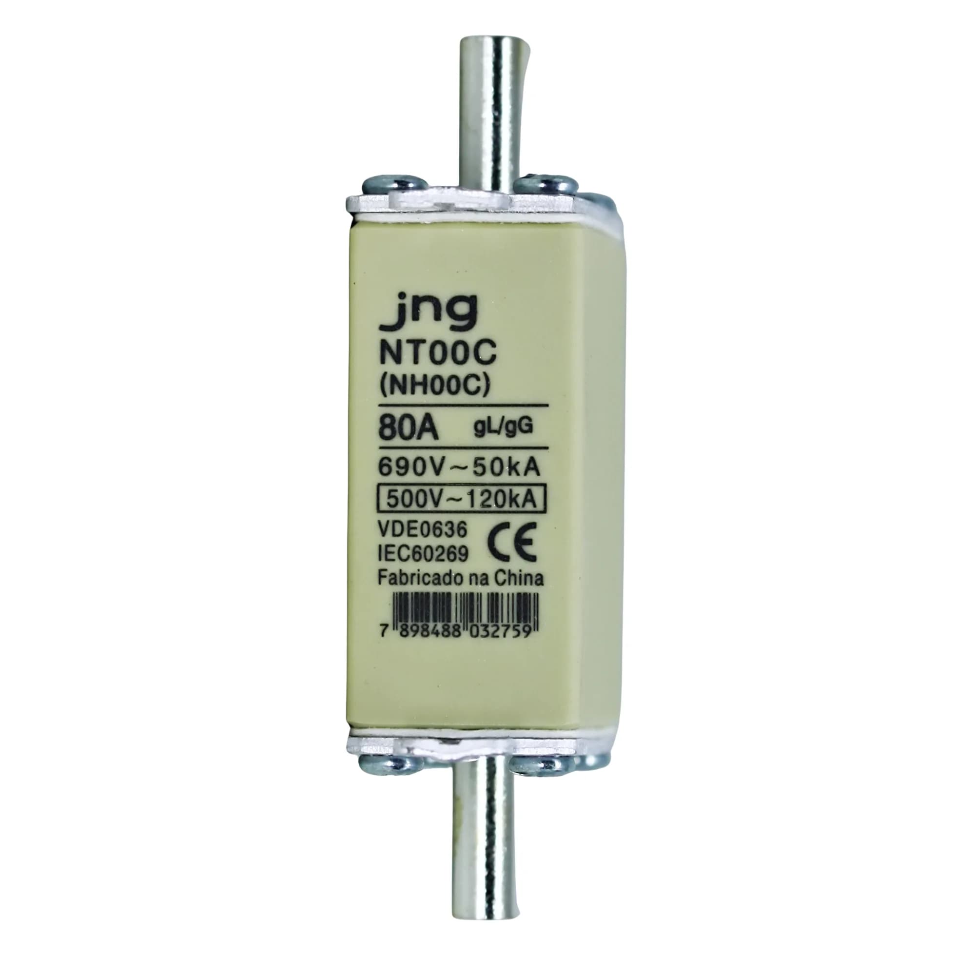 Fusível Retardado NH00C 80 Amp.