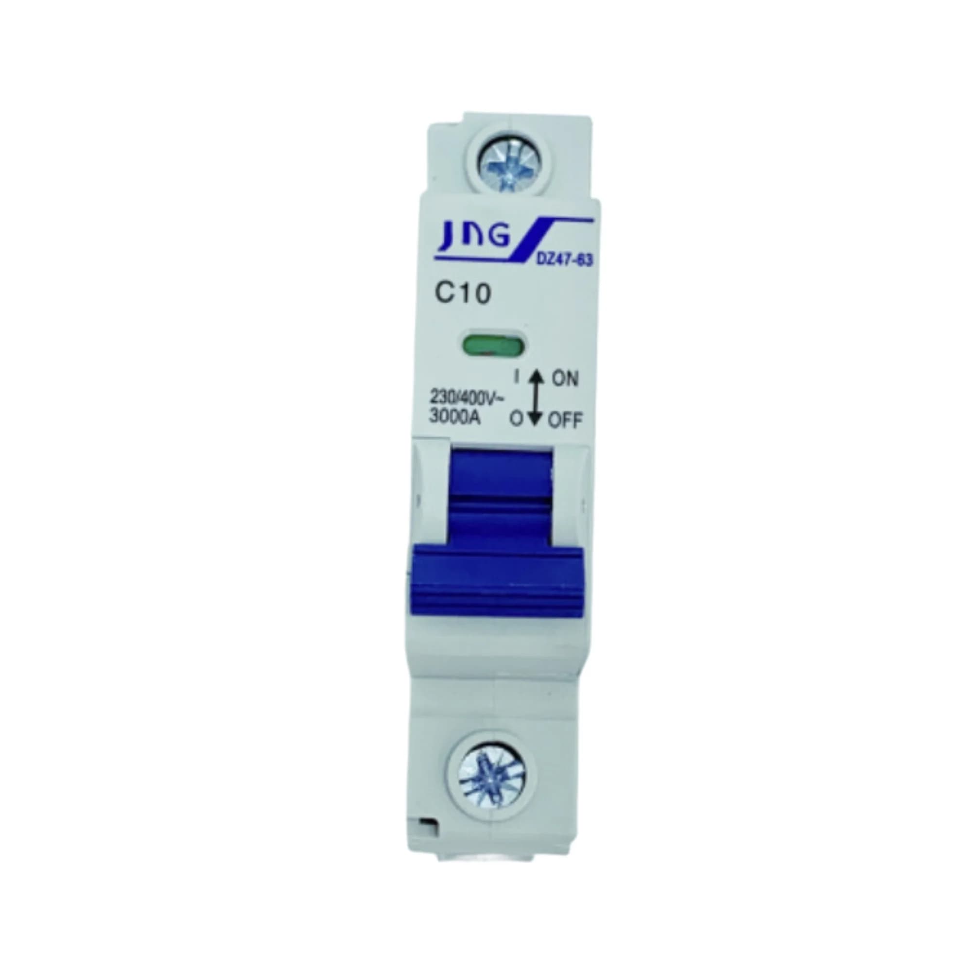 Mini disjuntor unipolar 10Amp., curva C, 3Ka., DZ4763 1P 10A