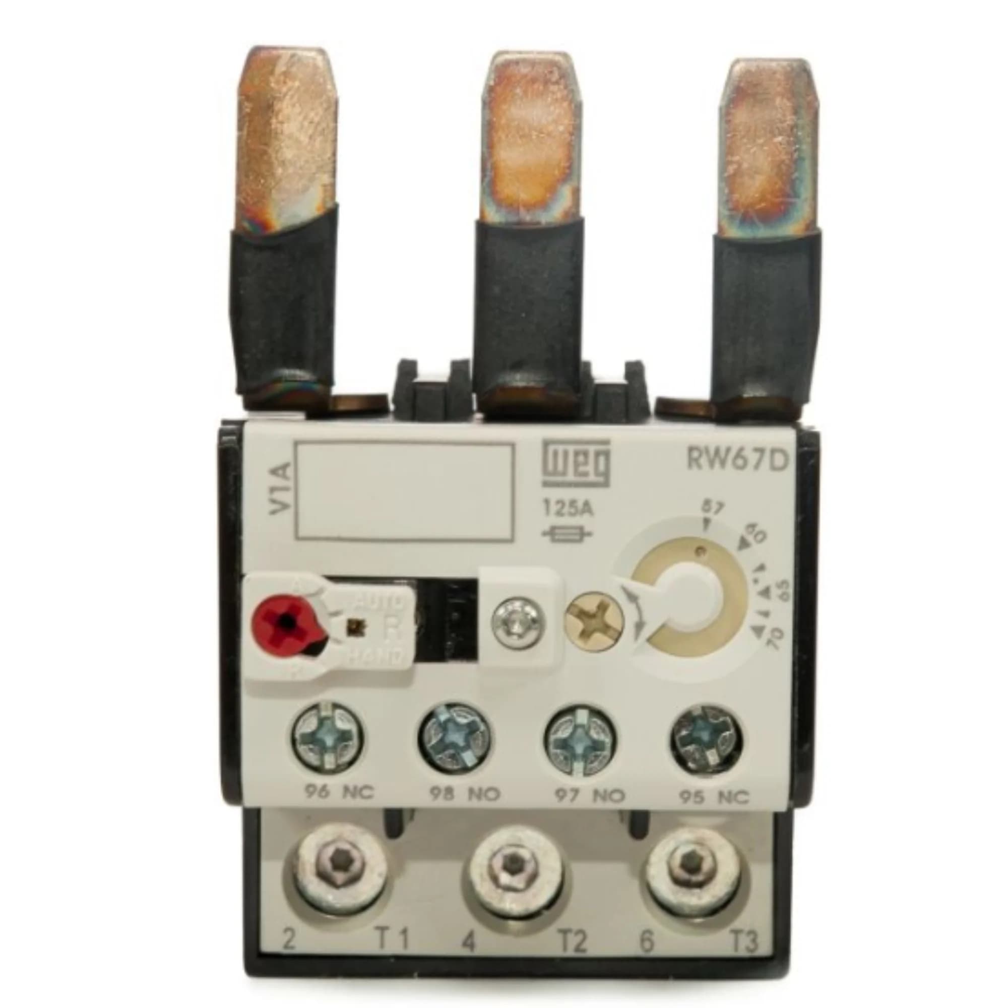 Relé de sobrecarga térmico para, contator, RW67-2D, escala: 57 - 70 Amp.
