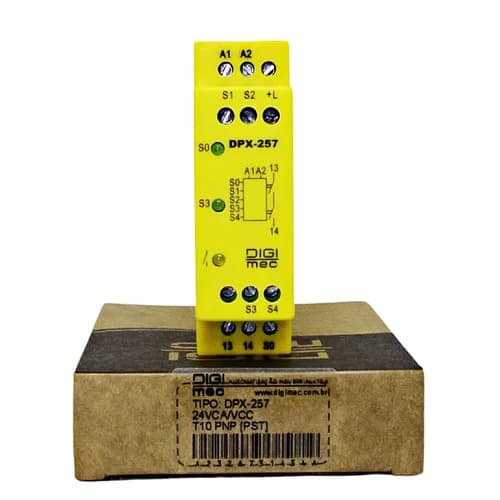 Rele de Segurança NR12 Cat 10 DPX-257 T10 Digimec