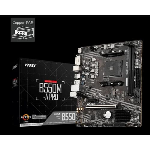 PLACA MAE MSI B550M-A PRO AM4, DDR4, MATX, M.2, HDMI/DVI