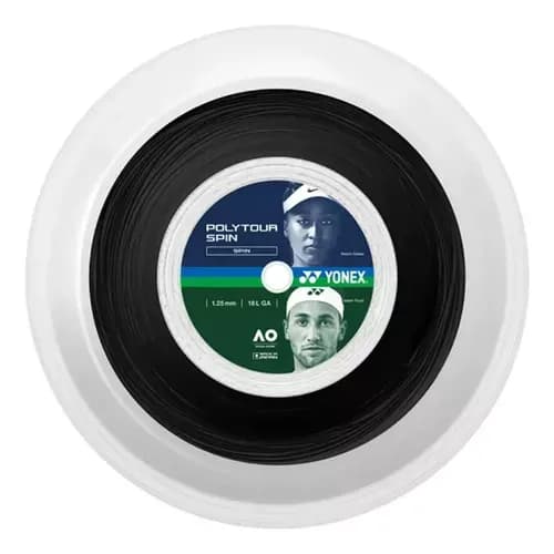 Passada de Corda Yonex PolyTour Spin 16L 1.25mm - Preta