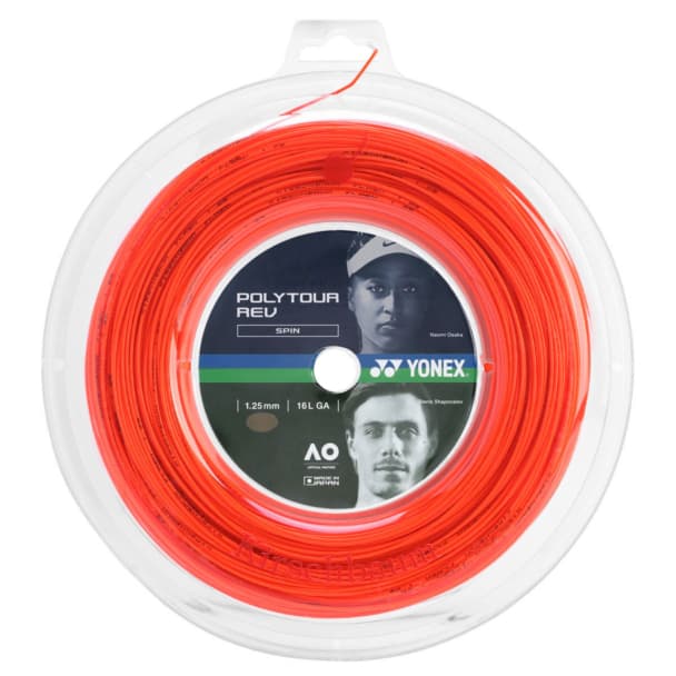 Passada de Corda Yonex Poly Tour REV 16L 1.25mm - Laranja