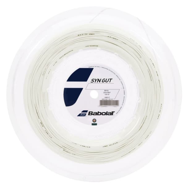 Passada de Corda Babolat Syn Gut 16 1.30mm - Branca Translúcida