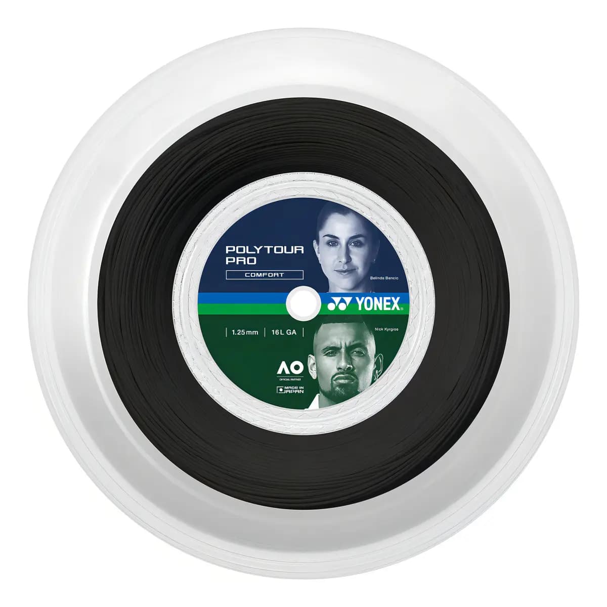 Passada de Corda Yonex PolyTour Pro 16L 1.25mm - Preta
